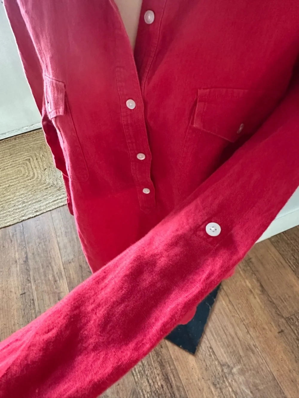 Talbots Linen Button Up Shirt - Picture 4 of 10